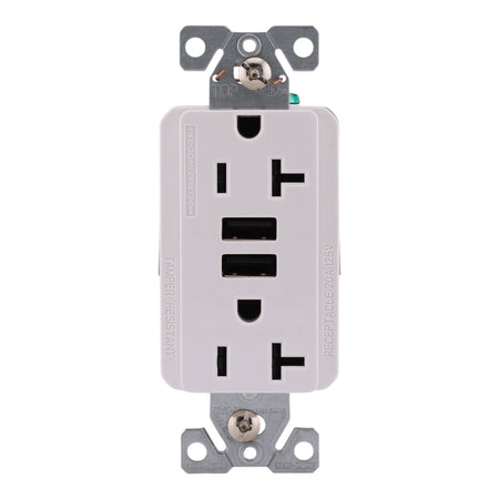 Eaton TR7766W-BOX, 20A, 125V, USB+Duplex Receptacle, TR, White - Image 7