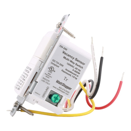 Wattstopper CH-250-W 600W PIR Vacancy Sensor White - Image 6