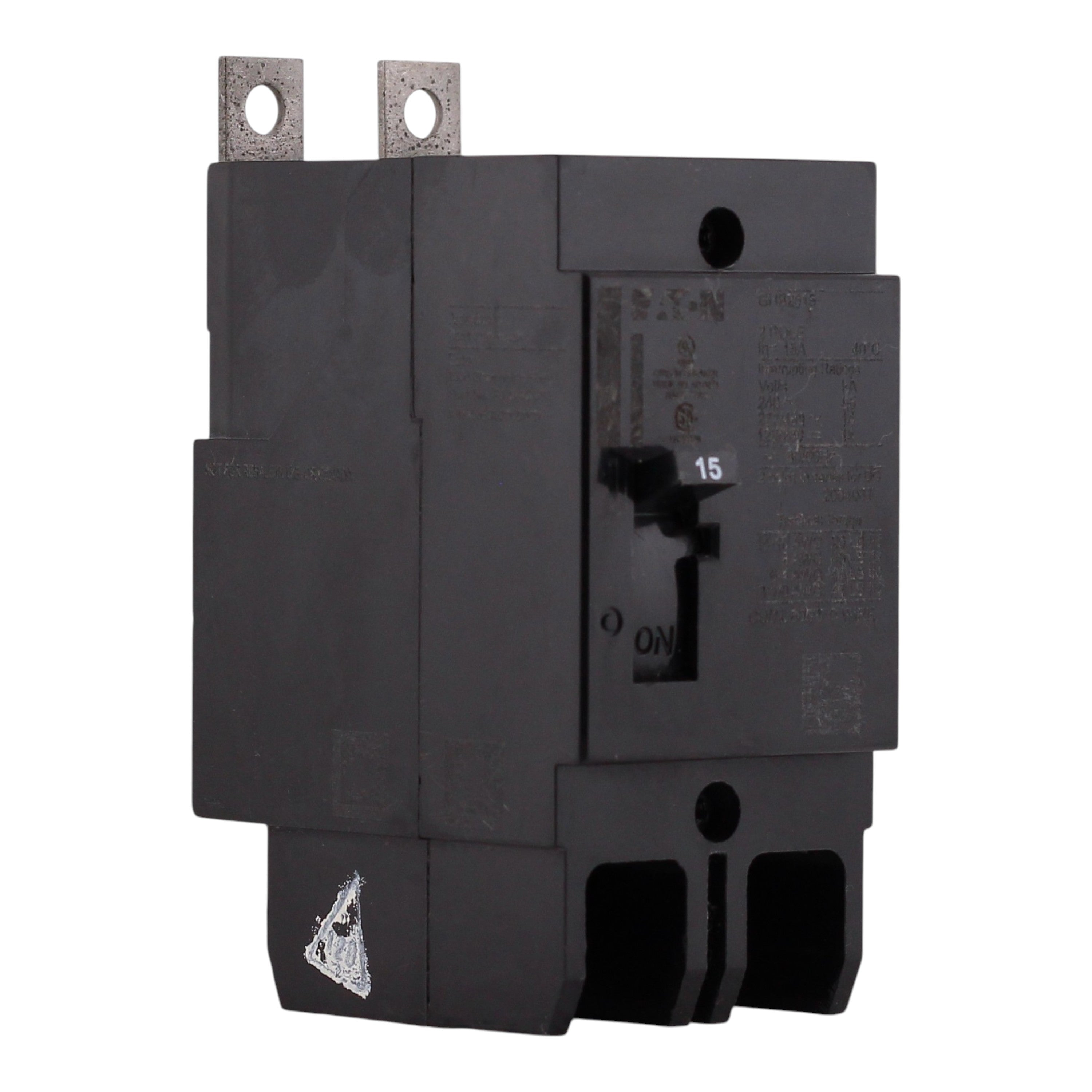 Eaton Series C, GHB2015, 15A, 2P, 480Y/277VAC, 14kA/65kA, Fixed Thermal/Magnetic, Molded Case Circuit Breaker - Image 4