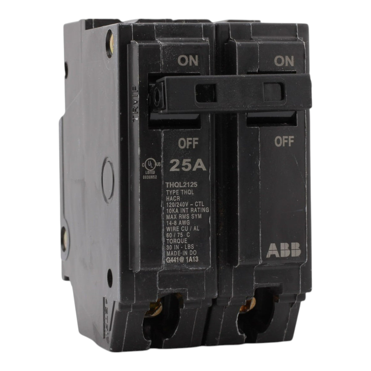 GE THQL2125 25A 2P 120/240V Q-Line Plug-In Circuit Breaker