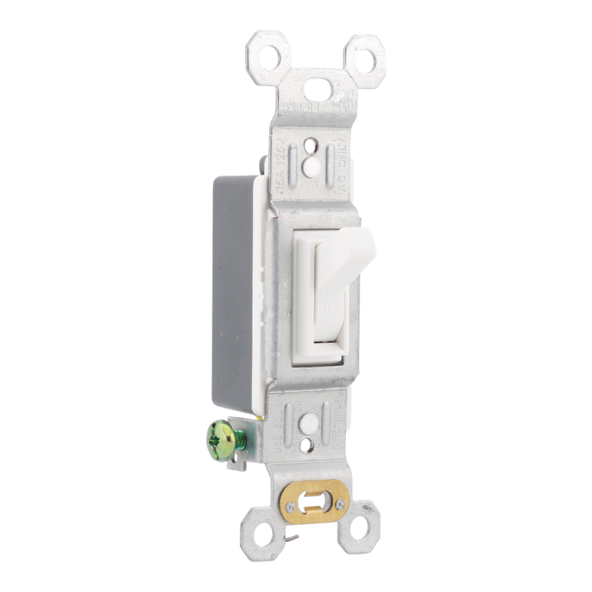 RES POWER 15A 125V Single-Pole Toggle Switch cULus Listed White - Image 2