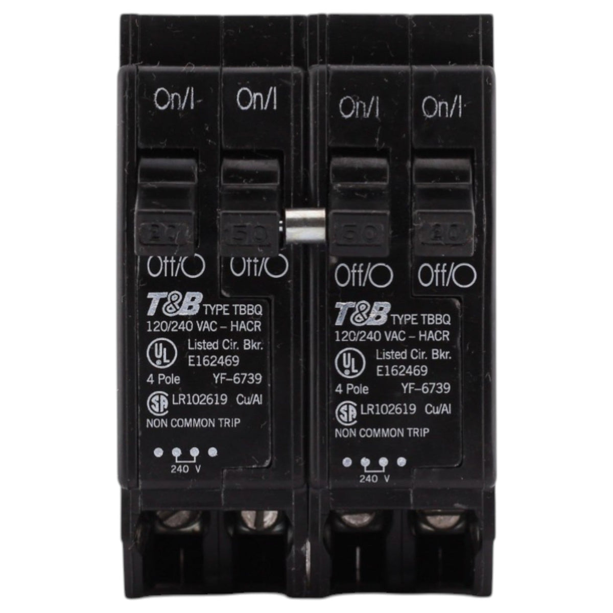 Thomas & Betts TBBQ, TBBQ2502120, 20A/50A, 4P, 120/240V, Quadplex, Circuit Breaker - Image 2