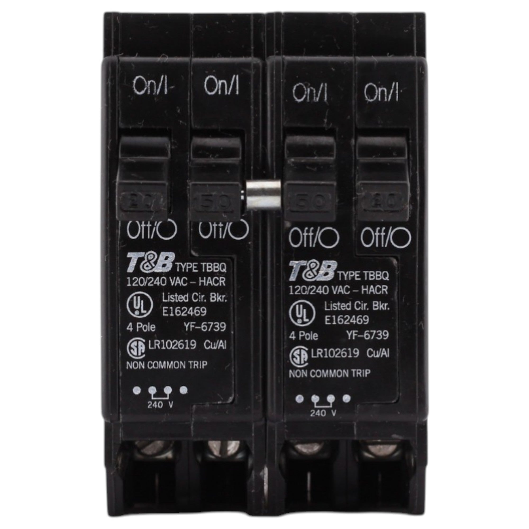 Thomas & Betts TBBQ, TBBQ2502120, 20A/50A, 4P, 120/240V, Quadplex, Circuit Breaker - Image 2