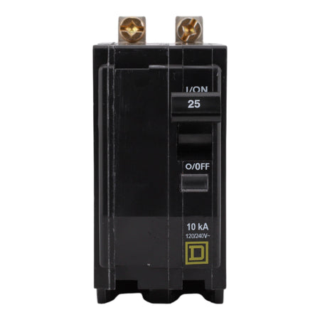 Square D QOB225, 25A, 120/240V, 2-Pole Circuit Breaker, Bolt-On, 10kA Interrupt Rating - Image 2