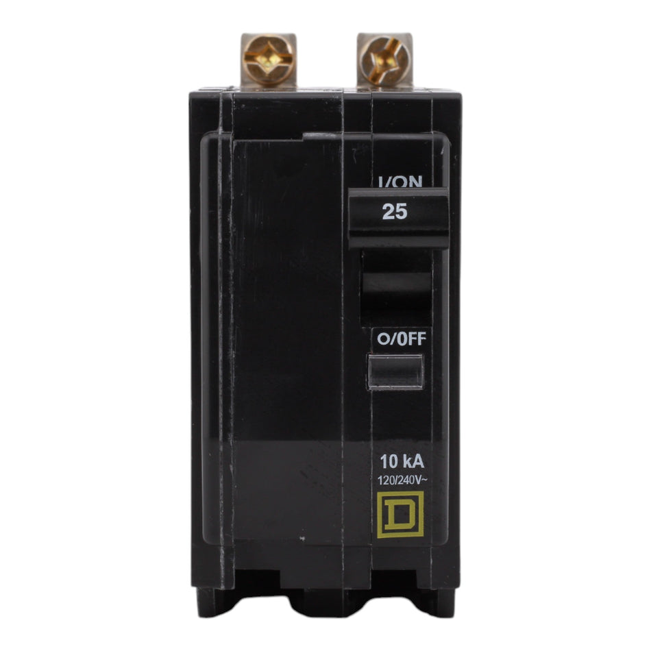 Square D QOB225, 25A, 120/240V, 2-Pole Circuit Breaker, Bolt-On, 10kA Interrupt Rating - Image 2