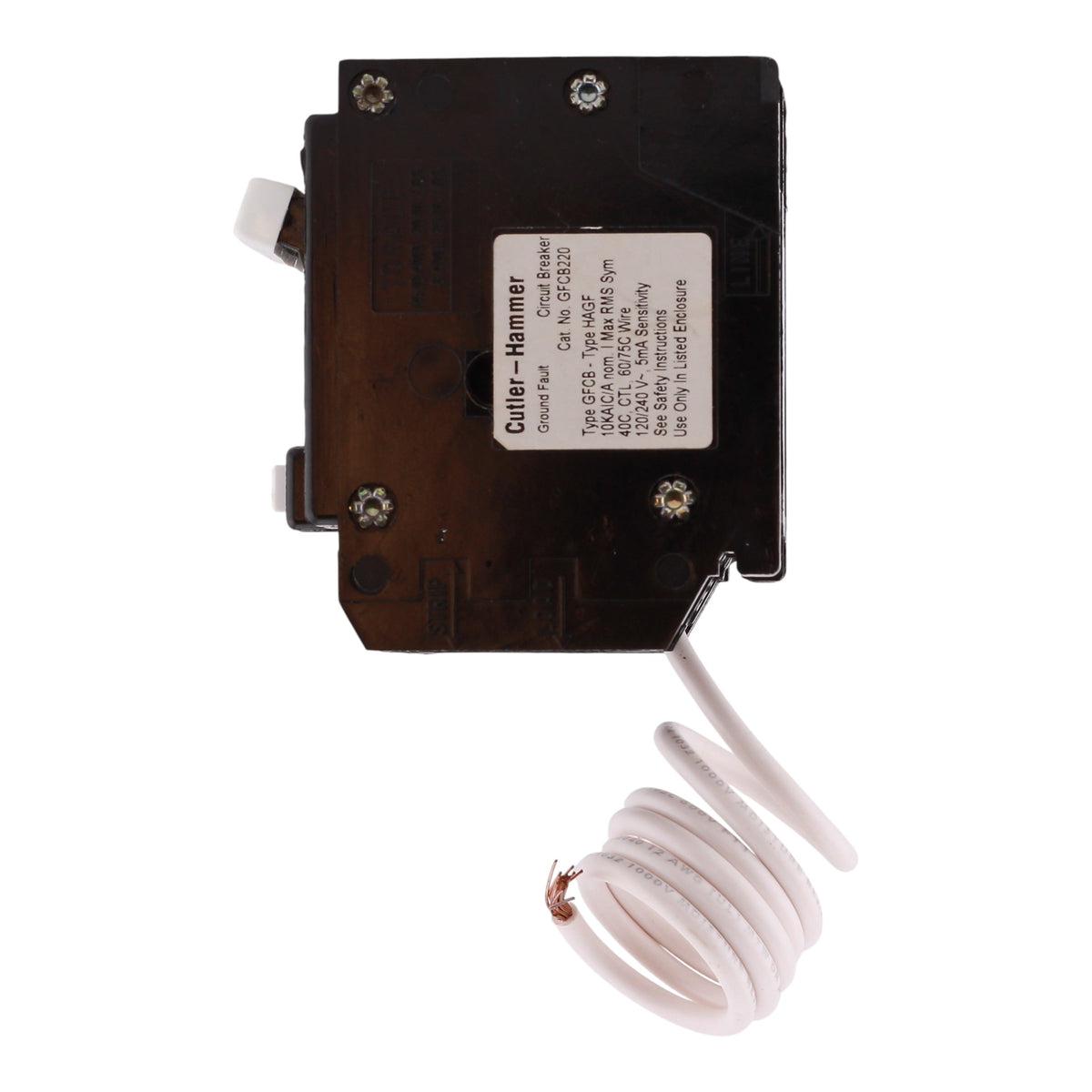 Eaton BR GFCB220 20A 2P 120/240V GFCI Pigtail Neutral Circuit Breaker - Image 7