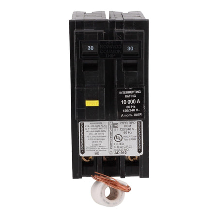 Square D Homeline HOM230GFI 30A 2P 120/240V GFCI Pigtail Neutral Circuit Breaker - Image 2