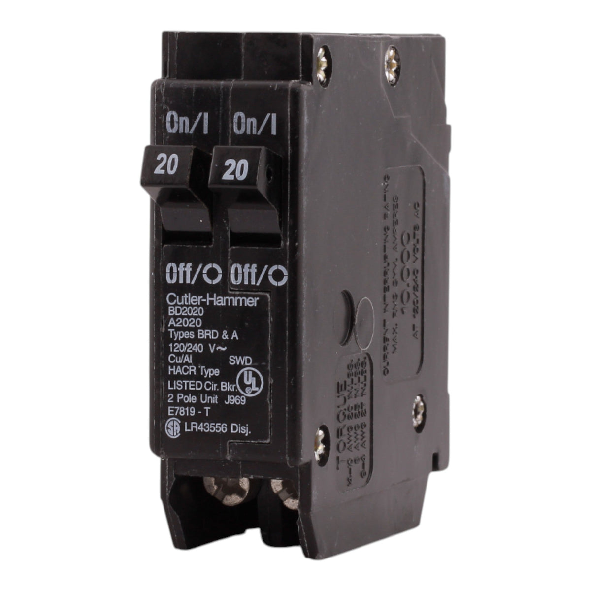 Eaton BR BD2020 20A 1P 120V Duplex Tandem Circuit Breaker - Image 9