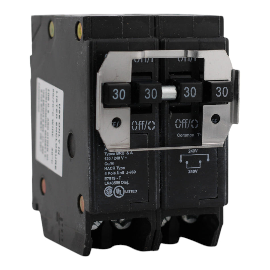 Eaton BRDC230230 30A 4P 120/240V Quad Circuit Breaker