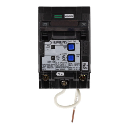 Siemens Q220AFCWG, 20A, 120V, 2-Pole, Combo AFCI Circuit Breaker, 10kA Interrupt Rating, WireGuide Plug-On - Image 2