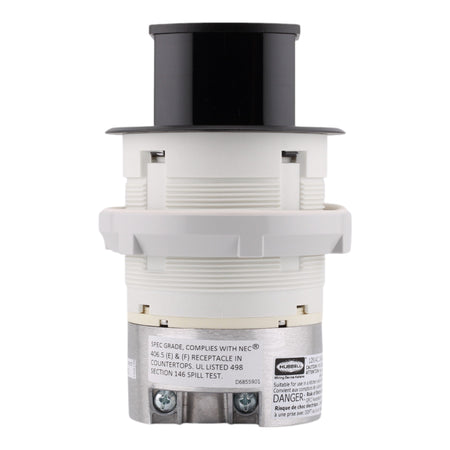 Hubbell Wiring, RCT200BK, 15 Amps, 125 Volts, 2-Pole, Kitchen Counter Receptacle, Surface Mount, Tamper Resistant, Black - Image 4