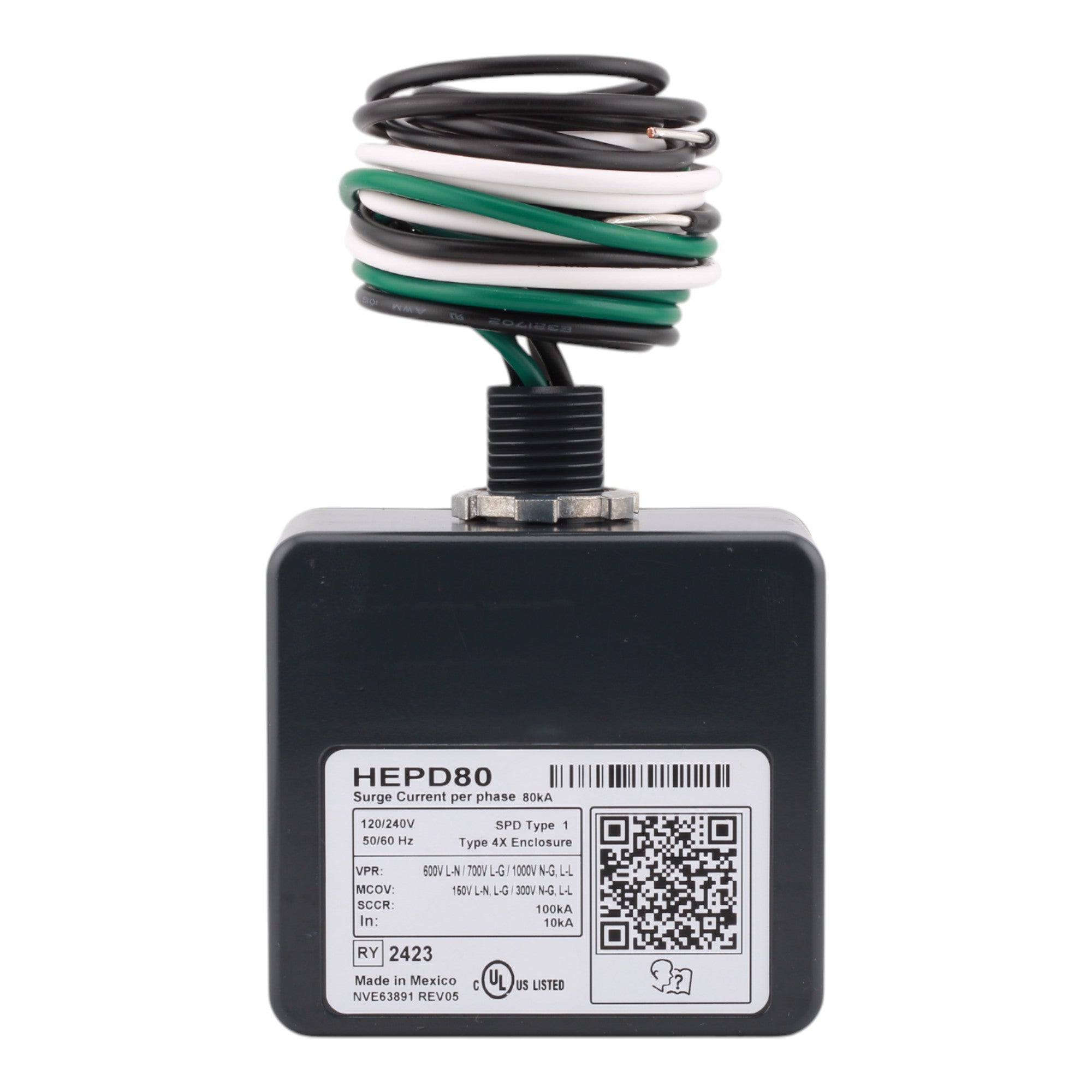 Square D HEPD80, 80kA Surge Protective Device, 120/240V, 1-Phase, 3-Wire, Type 1 SPD, for Whole-Home Protection - Image 6