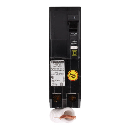 Square D QO215CAFI, 15A, 120/240V, 2-Pole Combination AFCI Circuit Breaker, Plug-In, for QO Load Centers - Image 2