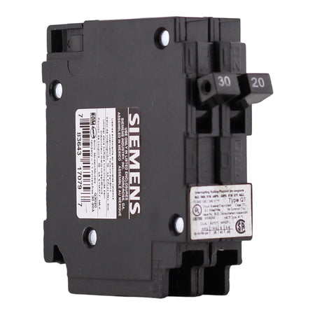Siemens QT, Q3020, 30/20A, 1P, 120V, Duplex, Tandem, Circuit Breaker