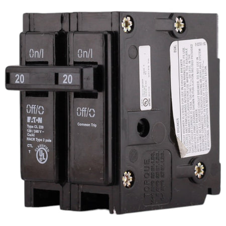 Eaton CL, CL220, 20A, 2P, 120/240V, Classified Replacement, Circuit Breaker - Image 3