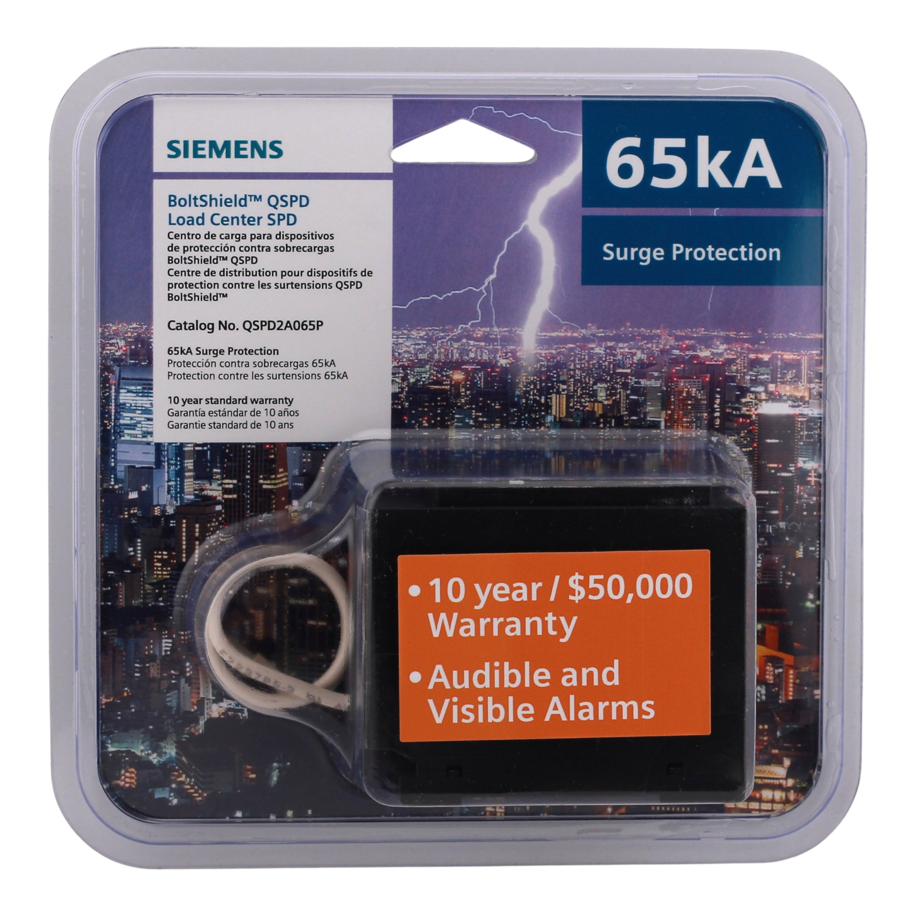 Siemens BoltShield QSPD2A065P 65kA 2P 120/240V Surge Protective Device - Image 4