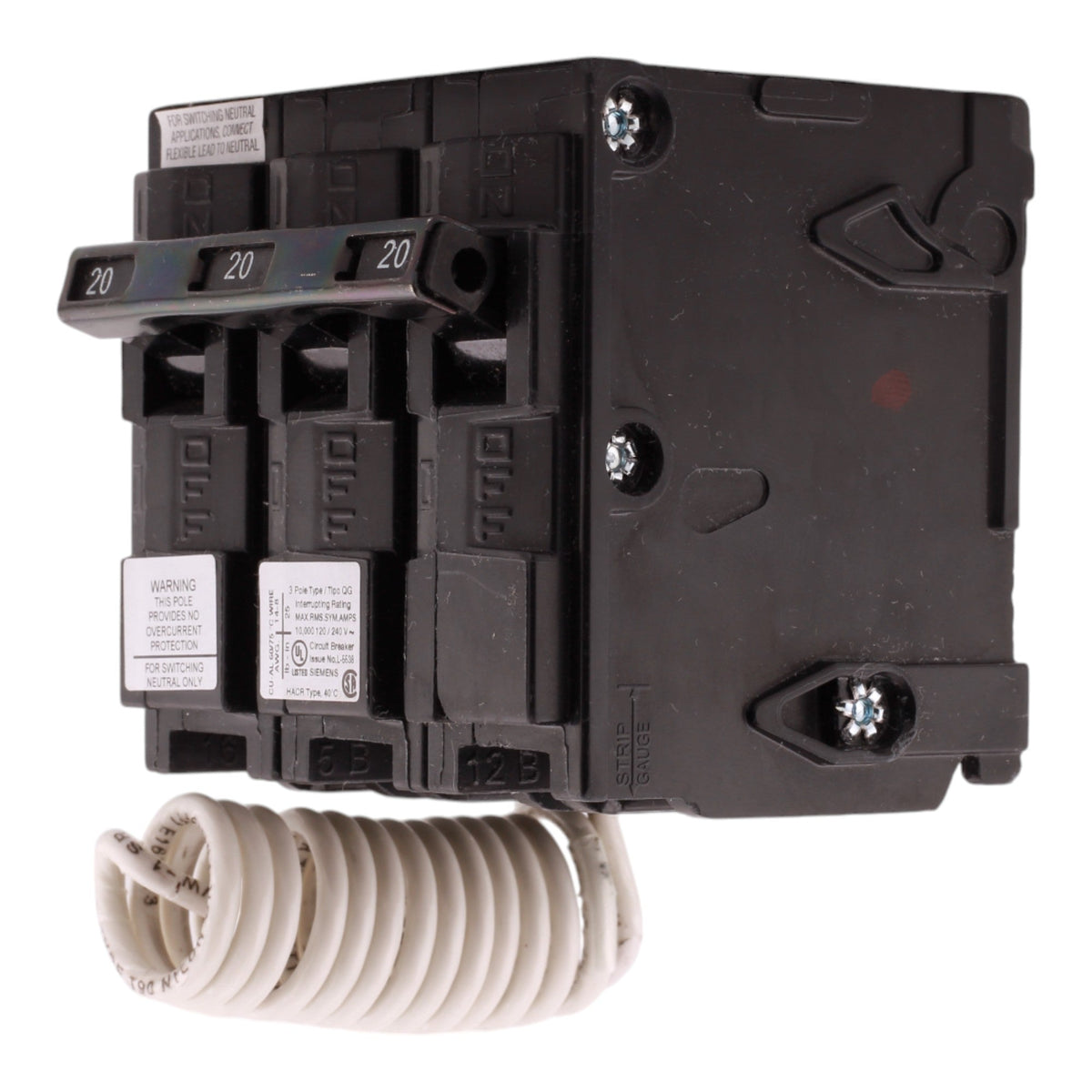 Siemens QG320 20A 3P 120/240V Switching Neutral Circuit Breaker - Image 11