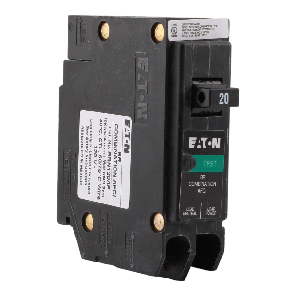 Eaton BR BRN120AF 20A 1P 120V AFCI Circuit Breaker - Image 3