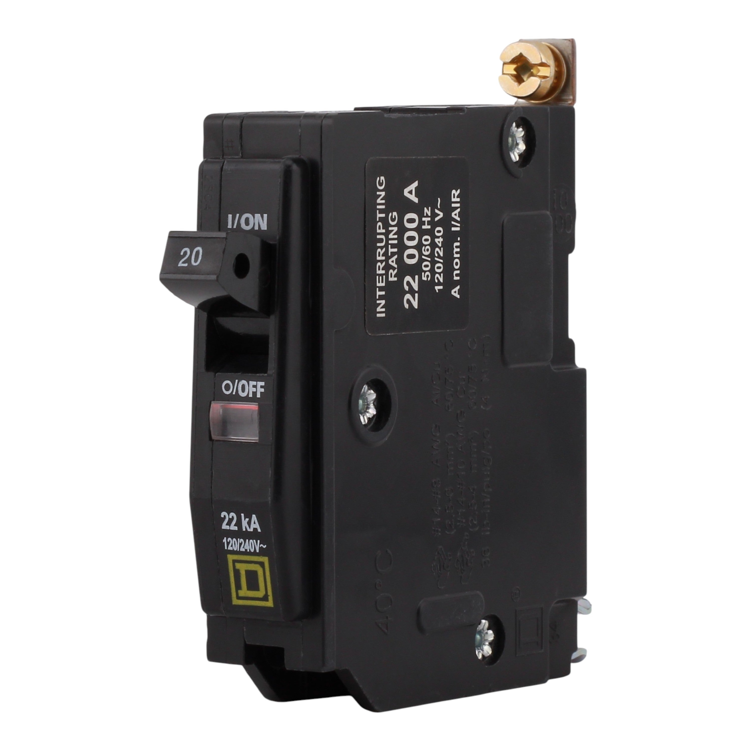 Square D QO QOB120VH 20A 1P 120/240V 22kA Bolt-On Circuit Breaker - Image 3