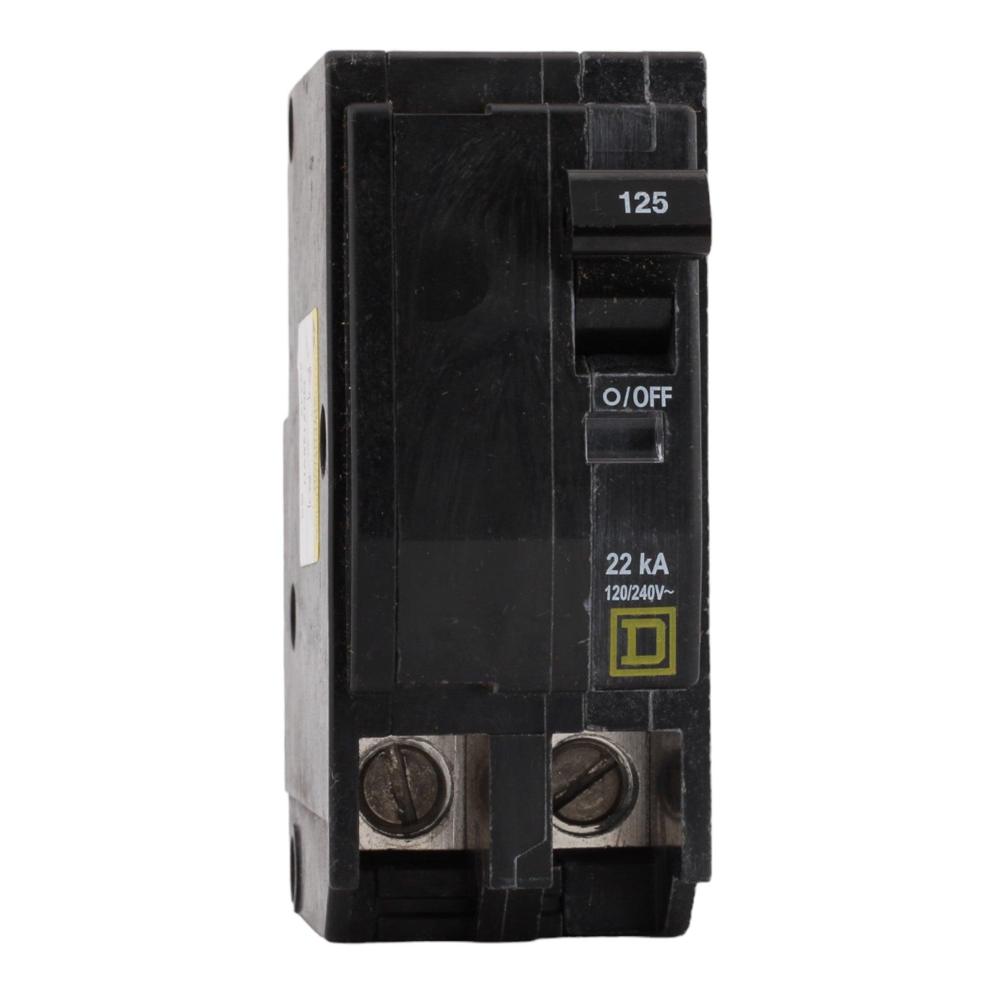Square D QO2125VH 125 Amp Double Pole 240V Plug-In Standard Trip Circuit Breaker UL - Image 2