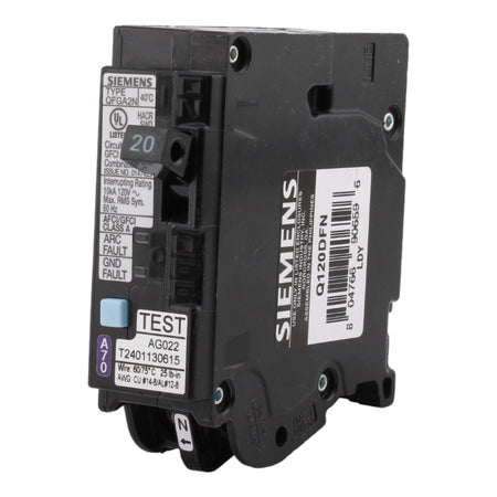 Siemens Q120DFN 20A 1P 120V AFCI/GFCI Plug-On Neutral Circuit Breaker - Image 2