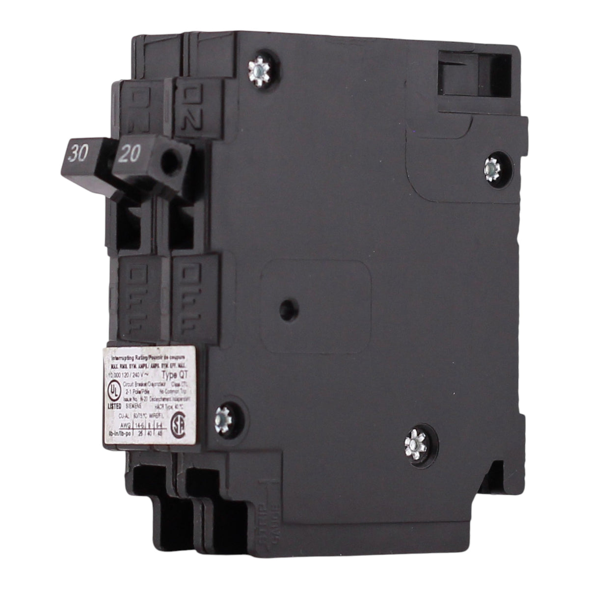 Siemens QT, Q3020, 30/20A, 1P, 120V, Duplex, Tandem, Circuit Breaker - Image 2