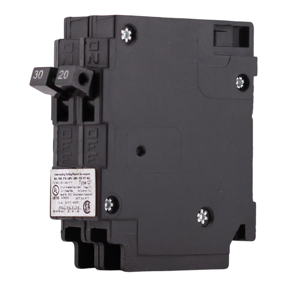 Siemens QT, Q3020, 30/20A, 1P, 120V, Duplex, Tandem, Circuit Breaker - Image 2