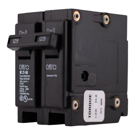 Eaton BR, BRH2125, 125A, 2P, 120/240V, Thermal Magnetic, Circuit Breaker - Image 2