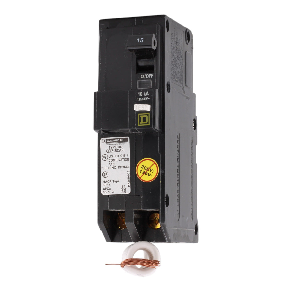 Square D QO215CAFI, 15A, 120/240V, 2-Pole Combination AFCI Circuit Breaker, Plug-In, for QO Load Centers - Image 3