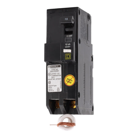 Square D QO215CAFI, 15A, 120/240V, 2-Pole Combination AFCI Circuit Breaker, Plug-In, for QO Load Centers - Image 3