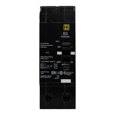 Square D E-Frame EDB24060 60A 2P 480Y/277V Thermal-Magnetic Bolt-On Circuit Breaker - Image 4
