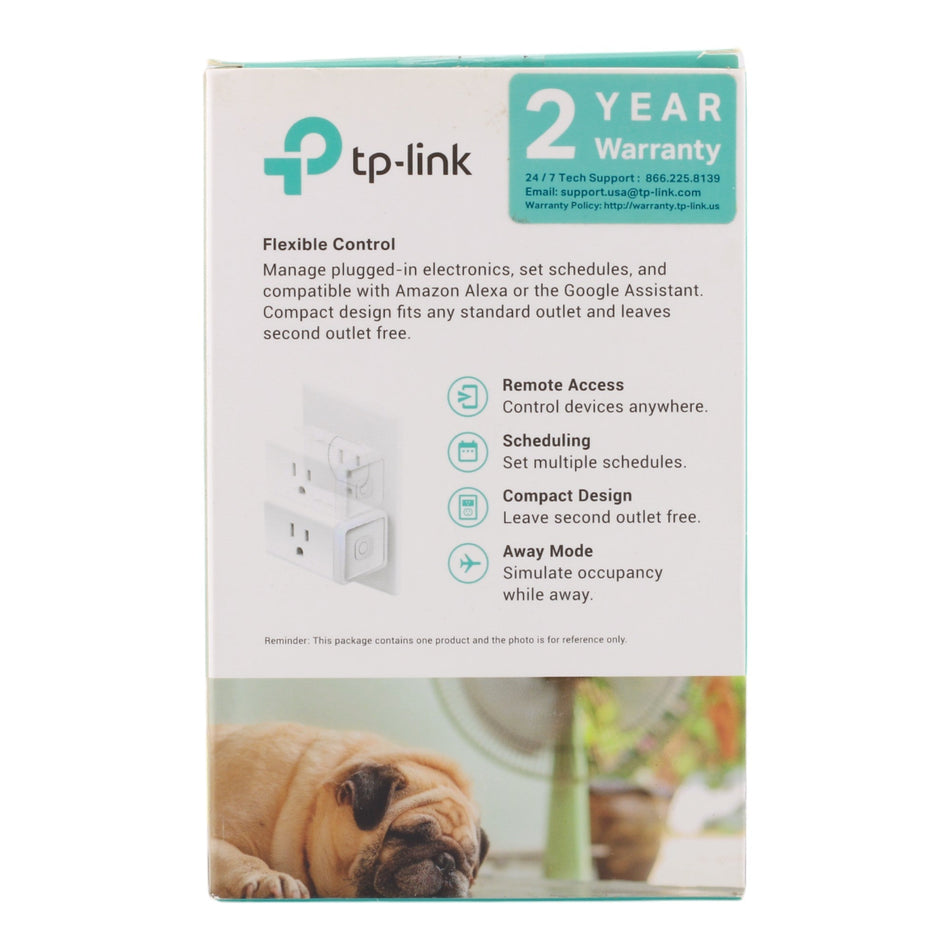 TP-Link HS105 Smart Plug – Wi-Fi, 120V, 15A, Works with Alexa & Google Home, No Hub Required, Remote Control via Kasa App, White - Image 2