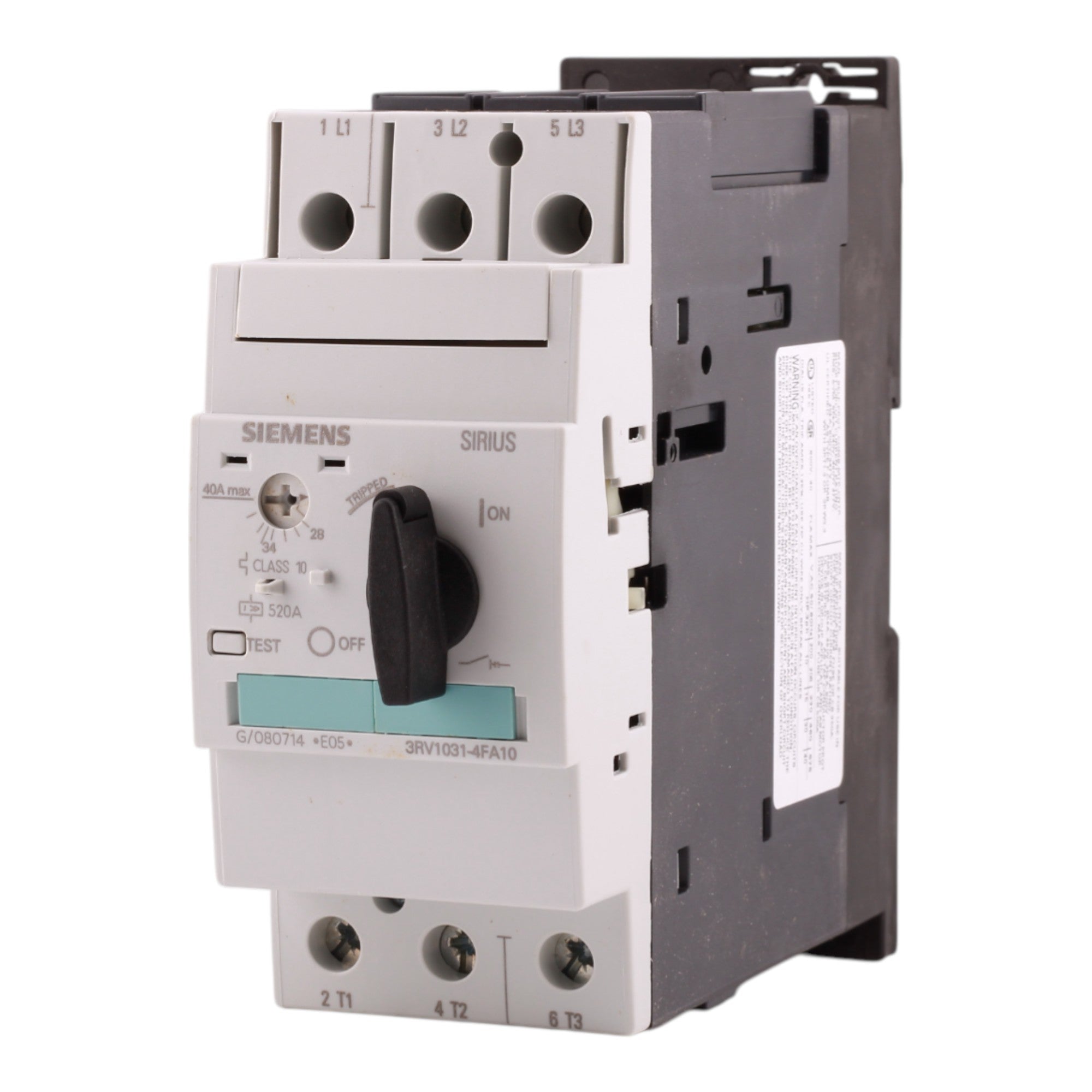 Siemens SIRIUS 3RV1031-4FA10 28-40A 3P 690V Motor Protection Circuit Breaker - Image 3
