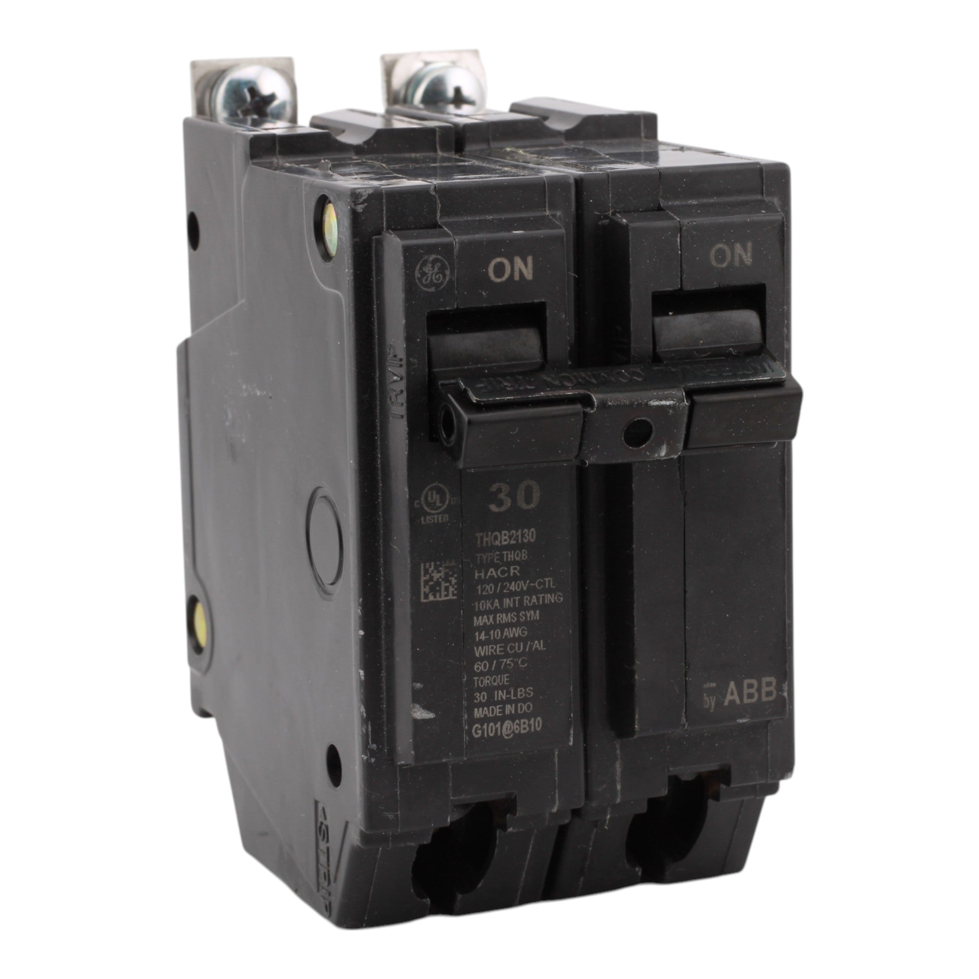 GE THQB2130 30A 2P 120/240V 10kA Circuit Breaker
