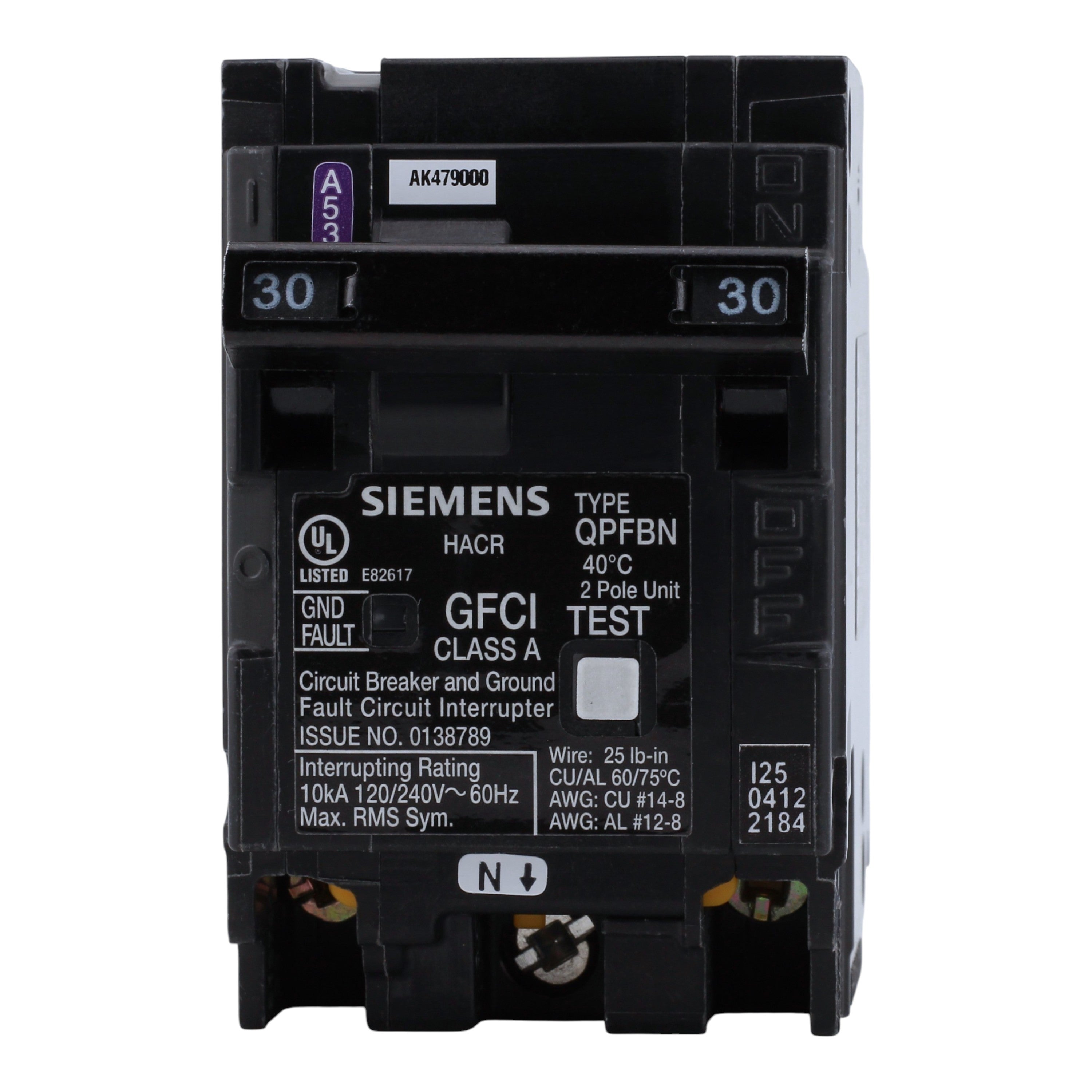 Siemens QP Q230GFN 30A 2P 240V GFCI Plug-On Neutral Circuit Breaker - Image 3
