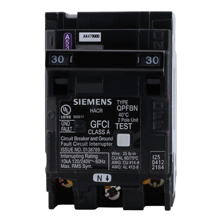 Siemens QP Q230GFN 30A 2P 240V GFCI Plug-On Neutral Circuit Breaker - Image 3
