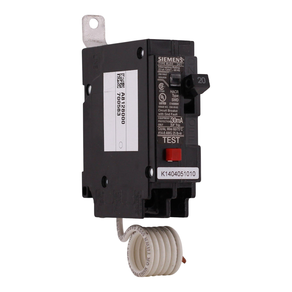 Siemens BLEH2, BE120H, 20A, 1P, 120V, GFCI, Bolt-On, Circuit Breaker - Image 3