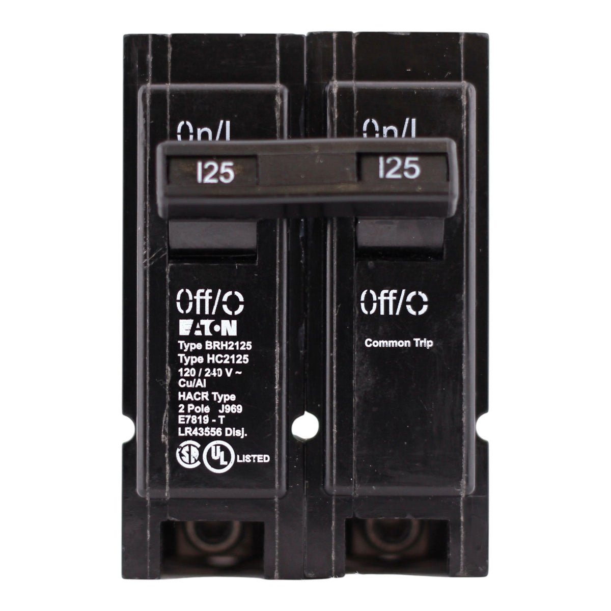Eaton BR, BRH2125, 125A, 2P, 120/240V, Thermal Magnetic, Circuit Breaker - Image 3