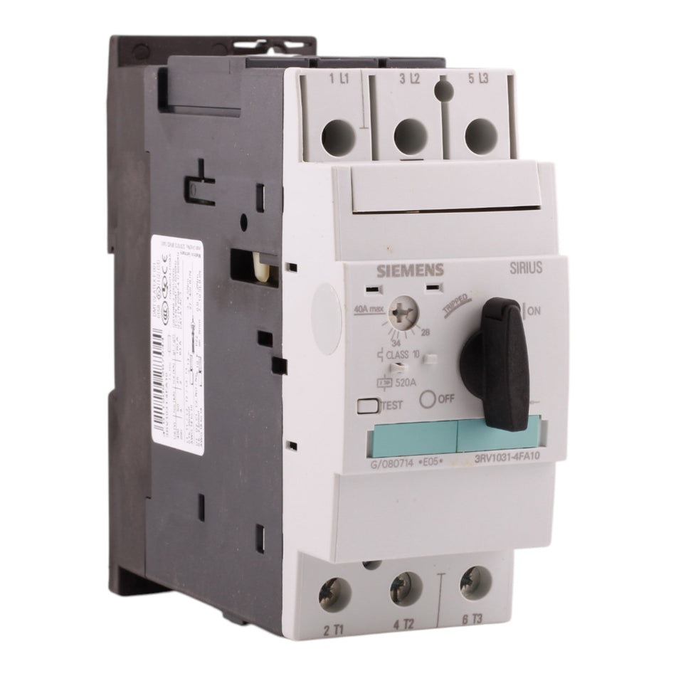 Siemens SIRIUS 3RV1031-4FA10 28-40A 3P 690V Motor Protection Circuit Breaker