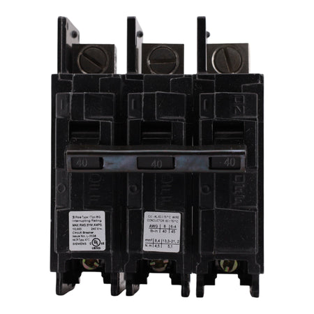 Siemens BQ3B040L, 40A, 3P, 240V, Lug-In/Lug-Out, Circuit Breaker - Image 9