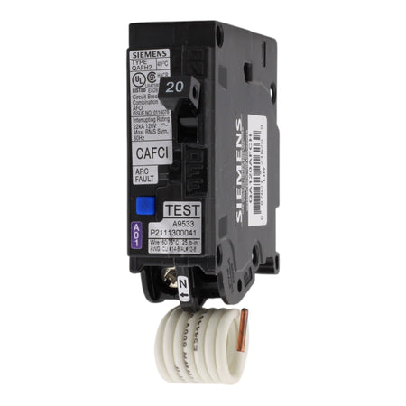 Siemens QA120AFCH, 20 Amps, 120 Volts, Single-Pole Combination AFCI Circuit Breaker, Pigtail Neutral, for Siemens Panels - Image 3