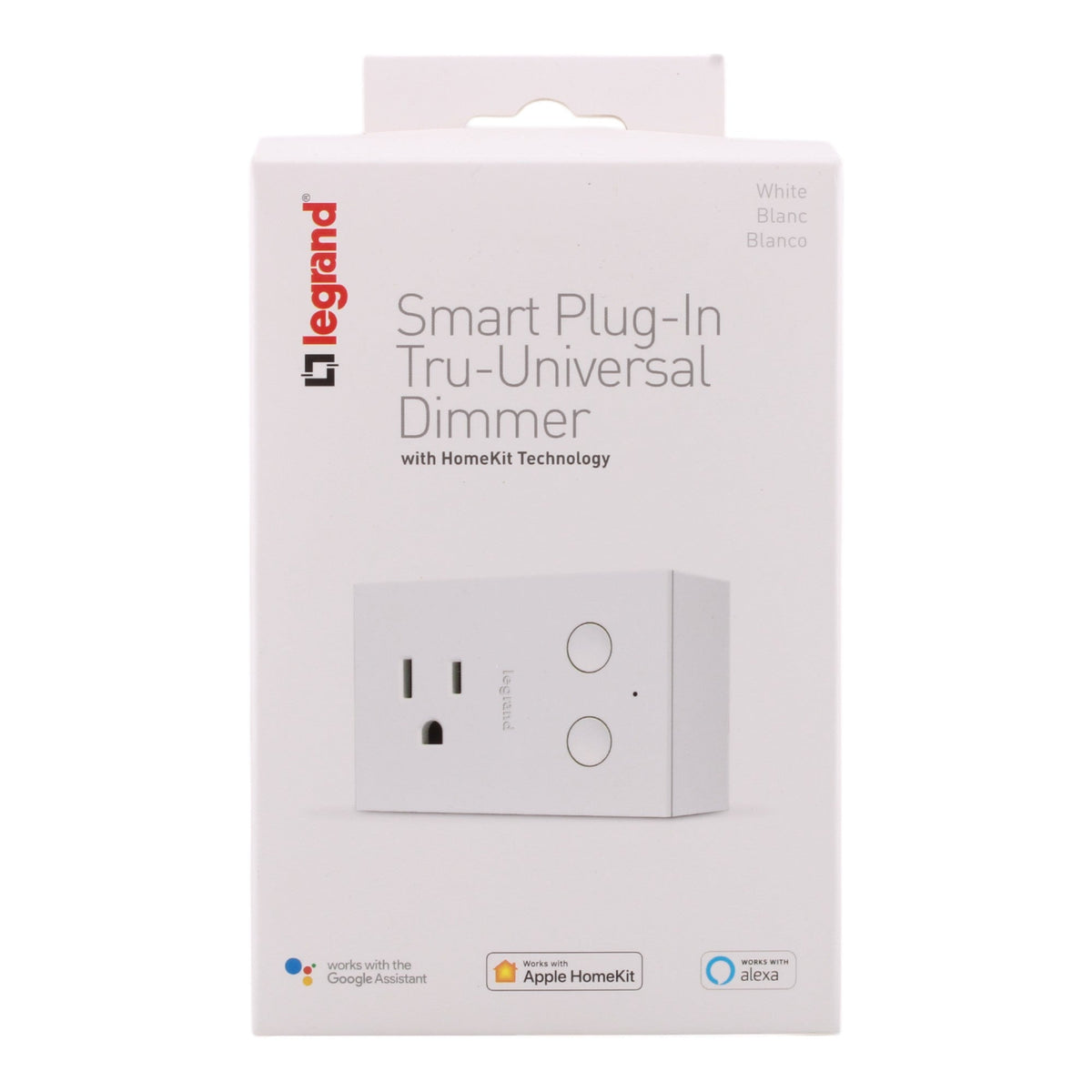 Legrand HKRP20 Smart Plug-In Dimmer – HomeKit Compatible, 120V, Wireless, Tru-Universal, No Wiring Required, White