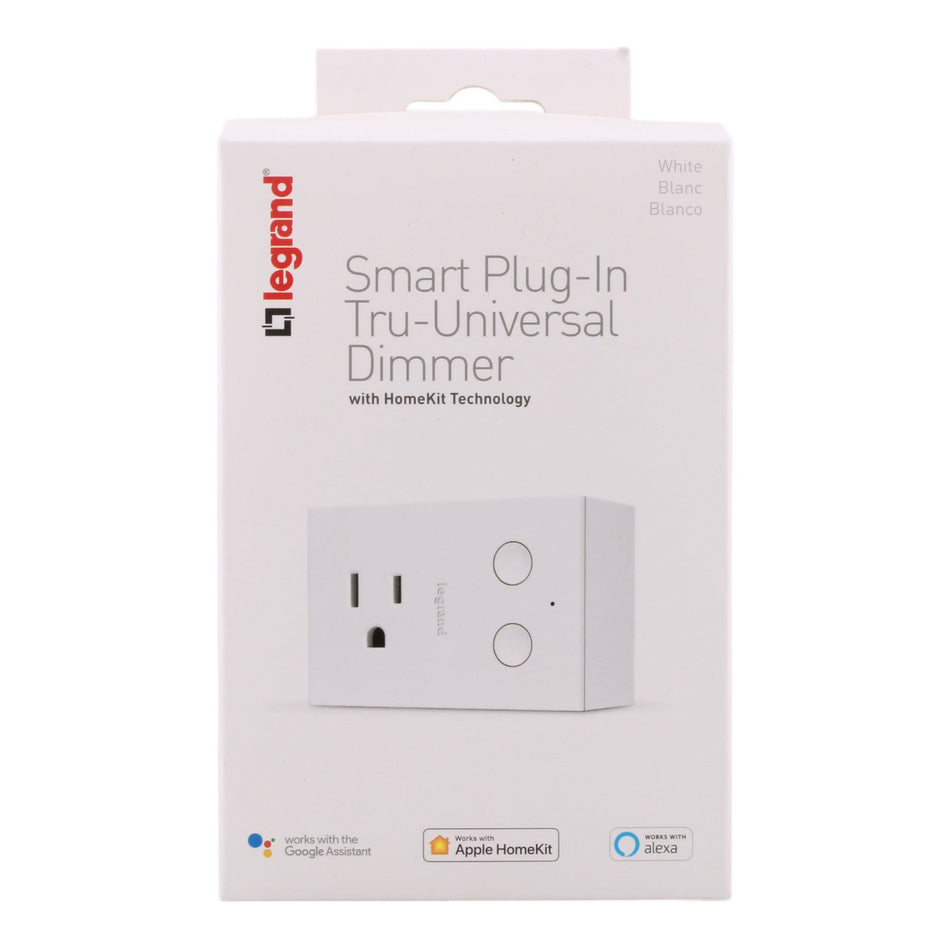 Legrand HKRP20 Smart Plug-In Dimmer – HomeKit Compatible, 120V, Wireless, Tru-Universal, No Wiring Required, White
