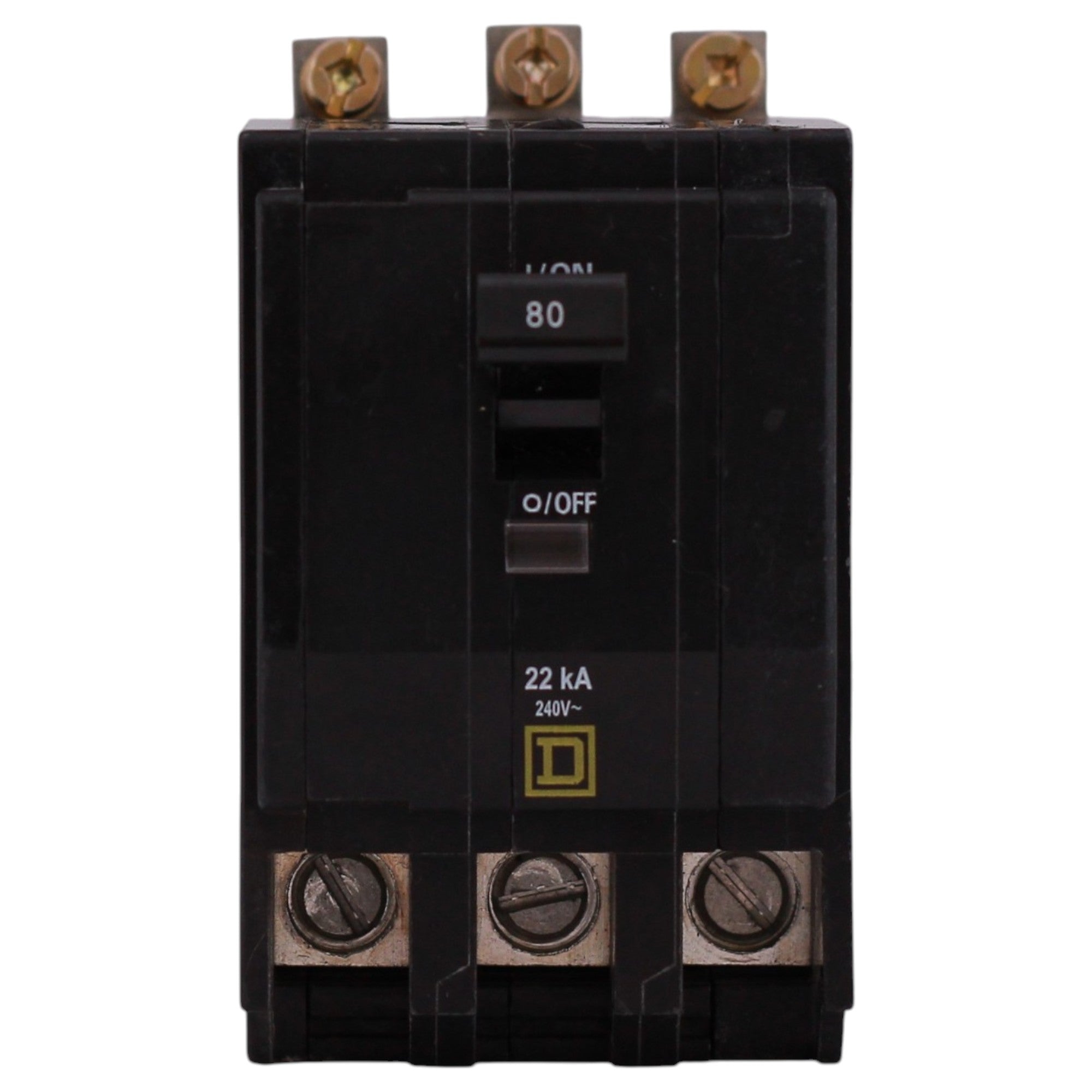 Square D QO, QOB380VH, 80A, 3P, 120/240V, Thermal Magnetic, Bolt-On, Circuit Breaker - Image 2