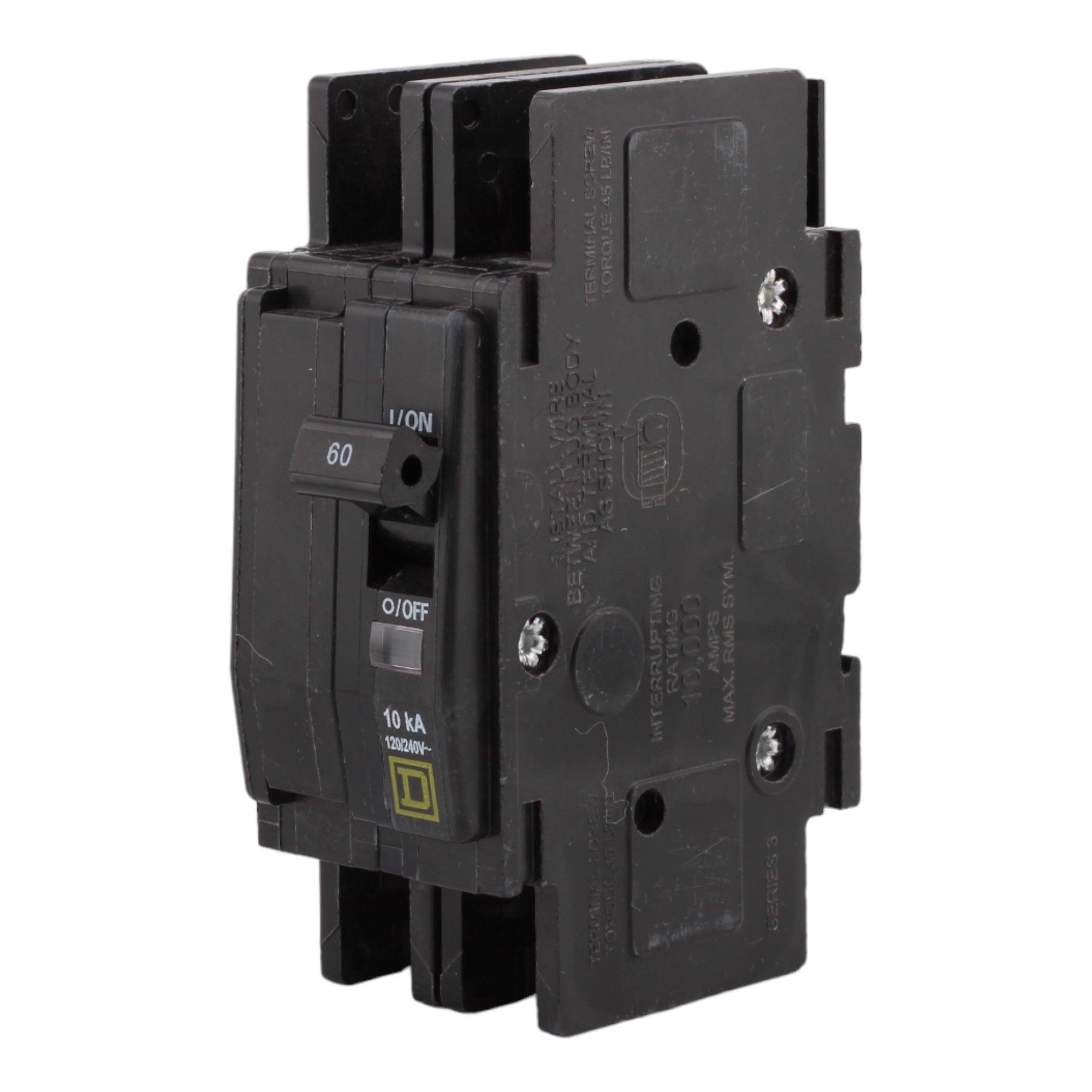 Square D QOU260 60 Amp Double Pole 240V Bolt-On Standard Trip Circuit Breaker UL - Image 2