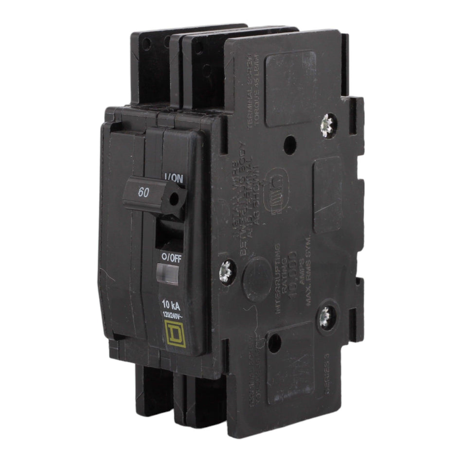 Square D QOU260 60 Amp Double Pole 240V Bolt-On Standard Trip Circuit Breaker UL - Image 2