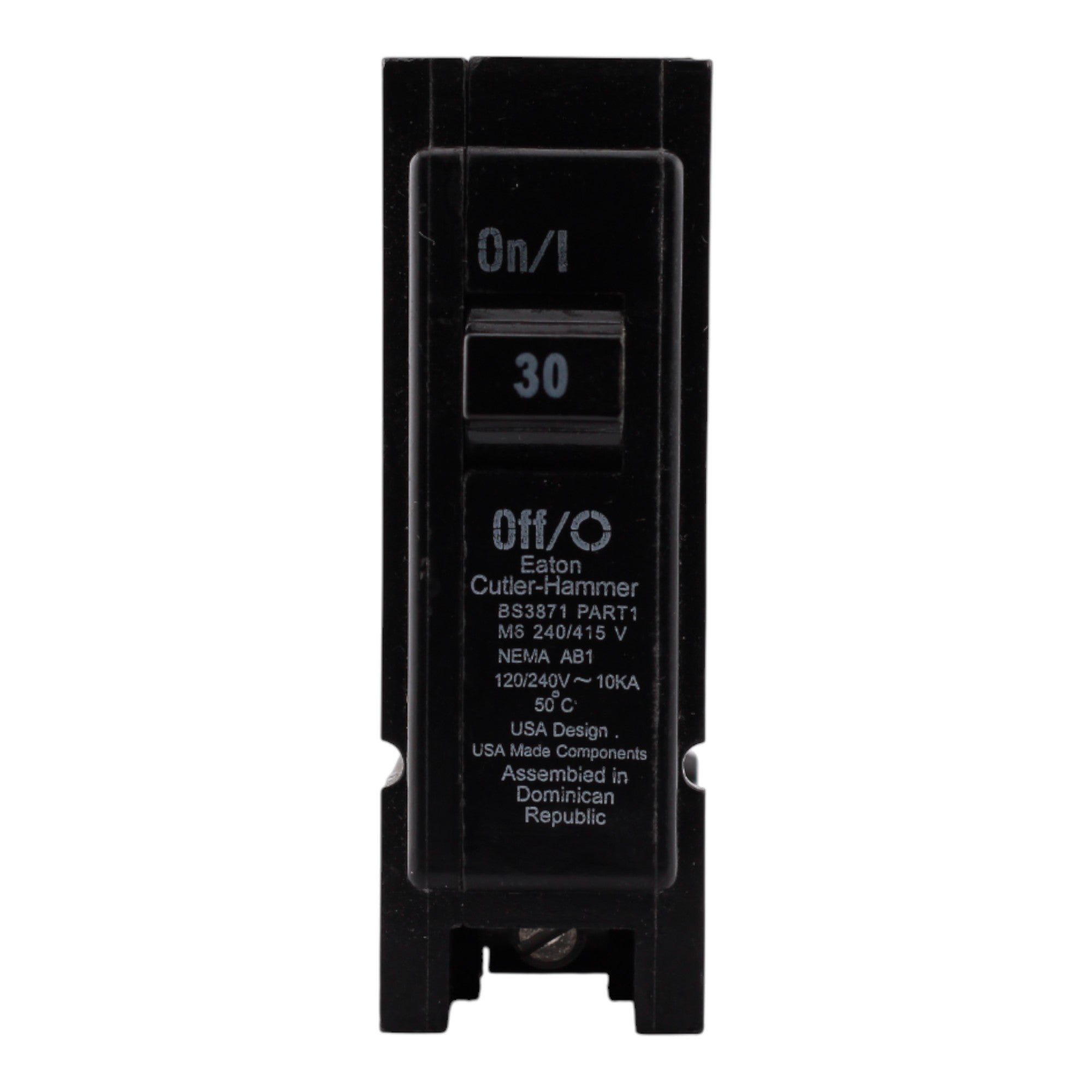 Eaton Quicklag, HQP1030, 30A, 1P, 120/240V, Plug-On, Circuit Breaker - Image 2