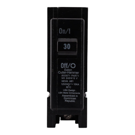 Eaton Quicklag, HQP1030, 30A, 1P, 120/240V, Plug-On, Circuit Breaker - Image 2