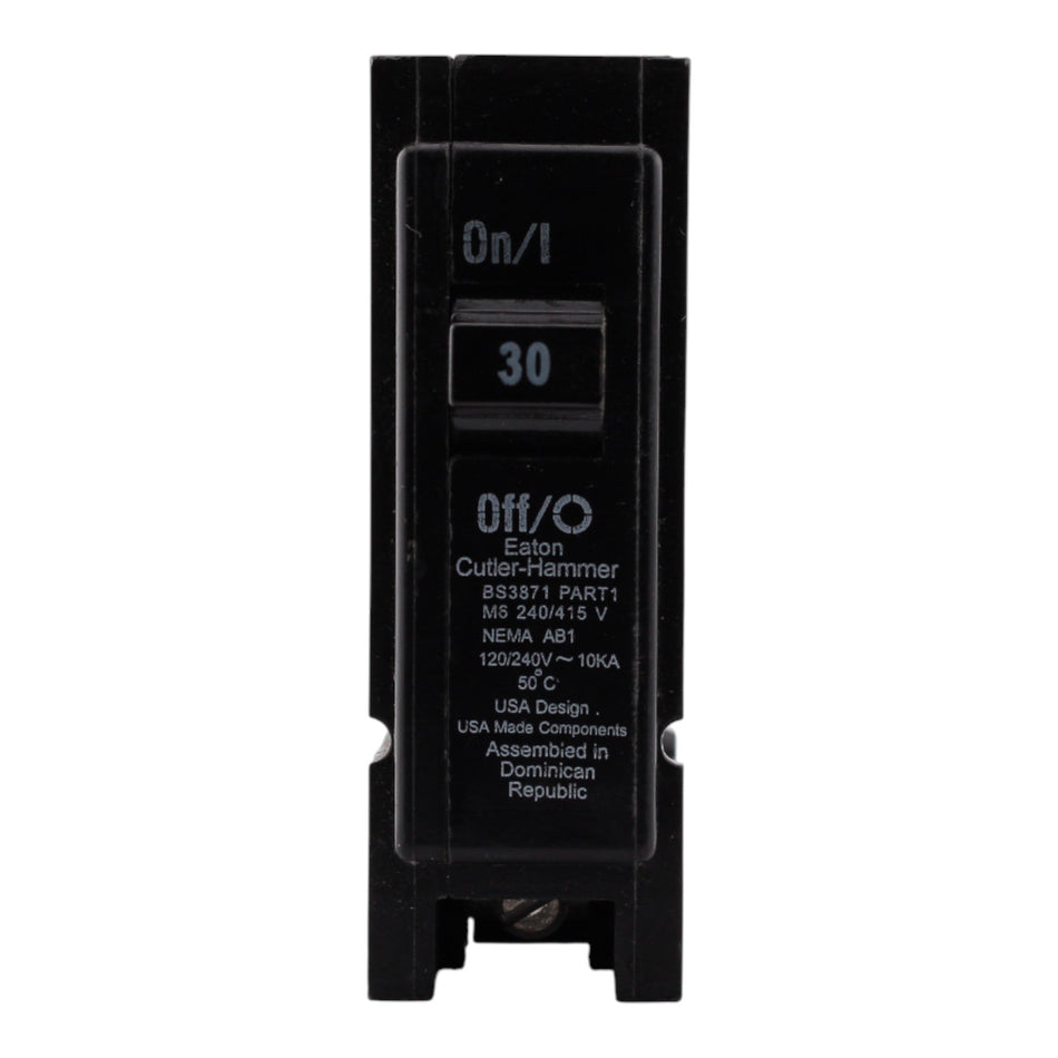 Eaton Quicklag, HQP1030, 30A, 1P, 120/240V, Plug-On, Circuit Breaker - Image 2