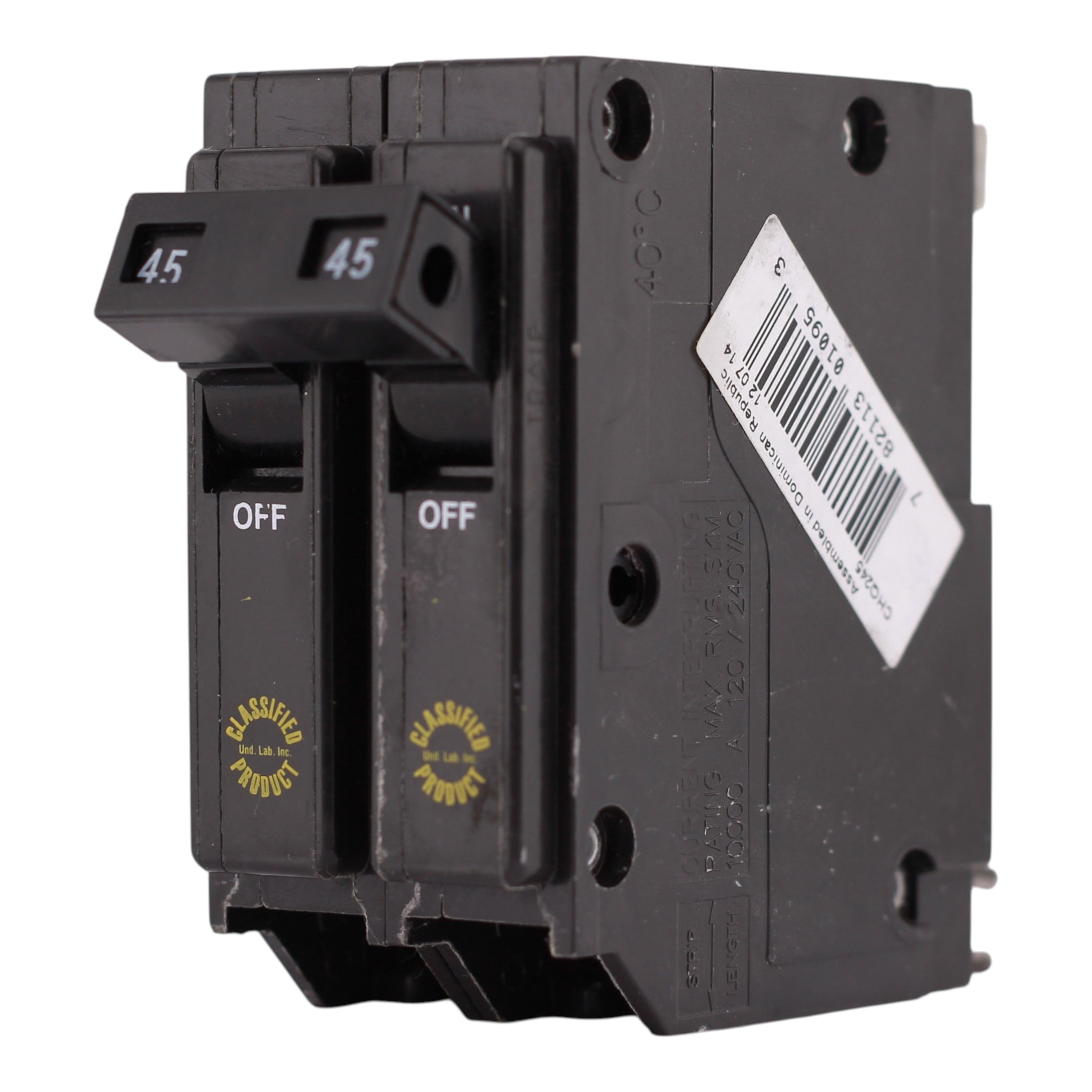 Eaton, CHQ, CHQ245, 45A, 2P, 120/240V, Classified, Circuit Breaker - Image 2